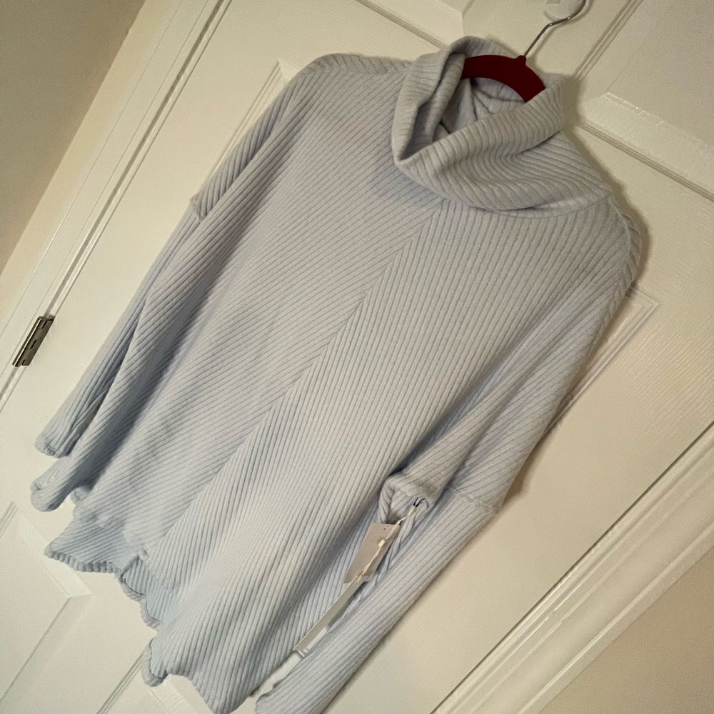 Caslon light blue soft turtleneck sweater XXL